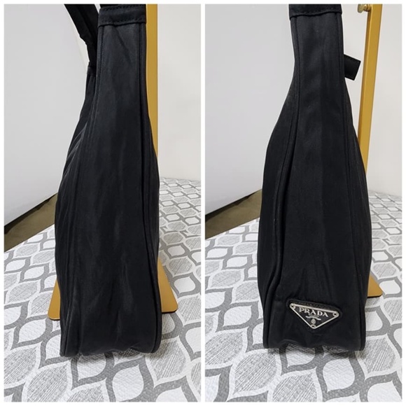 Authentic Prada Triangle Nylon Shoulder Bag Black - Picture 9 of 12